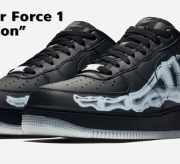 การต้อนรับฮาโลวีนของ Nike ด้วย Colorway สีดำทั้งหมดของ Air Force 1 “Skeleton”