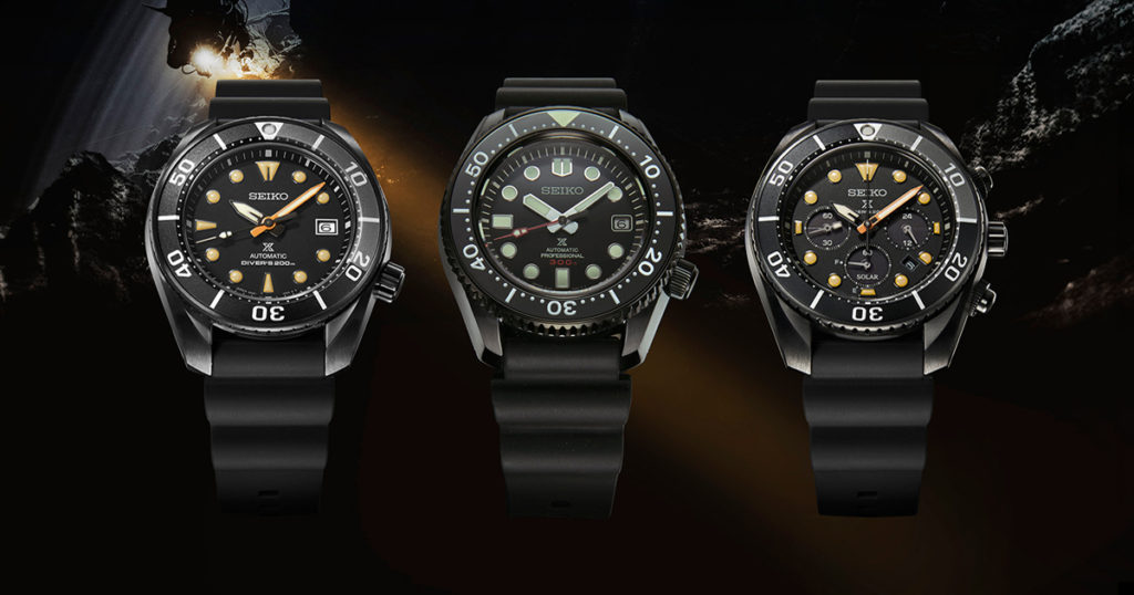 Seiko ประกาศเปิดนาฬิกา Prospex Dive สามรุ่นใหม่ของ “Black Series”