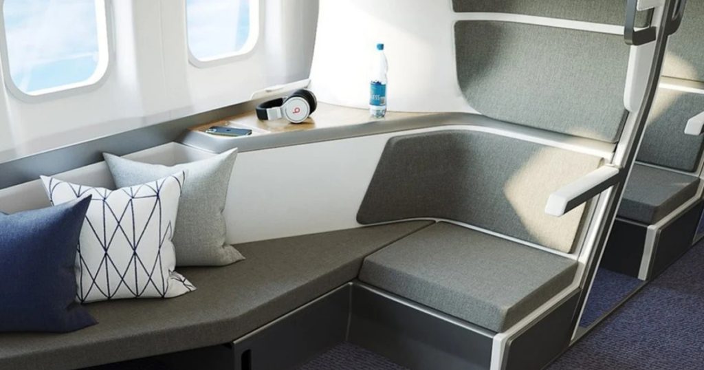 Zephyr Seat ดีไซน์ที่นั่งบนเครื่องบินชั้นประหยัด 2 ชั้น ความเป็นส่วนตัวสูง สำหรับป้องกันโควิดระบาด