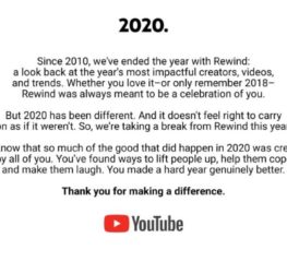 YouTube ประกาศไม่ทำ Rewind 2020 เพราะเรื่องเยอะมาก และอยากให้ลืมความเจ็บปวดของปีนี้