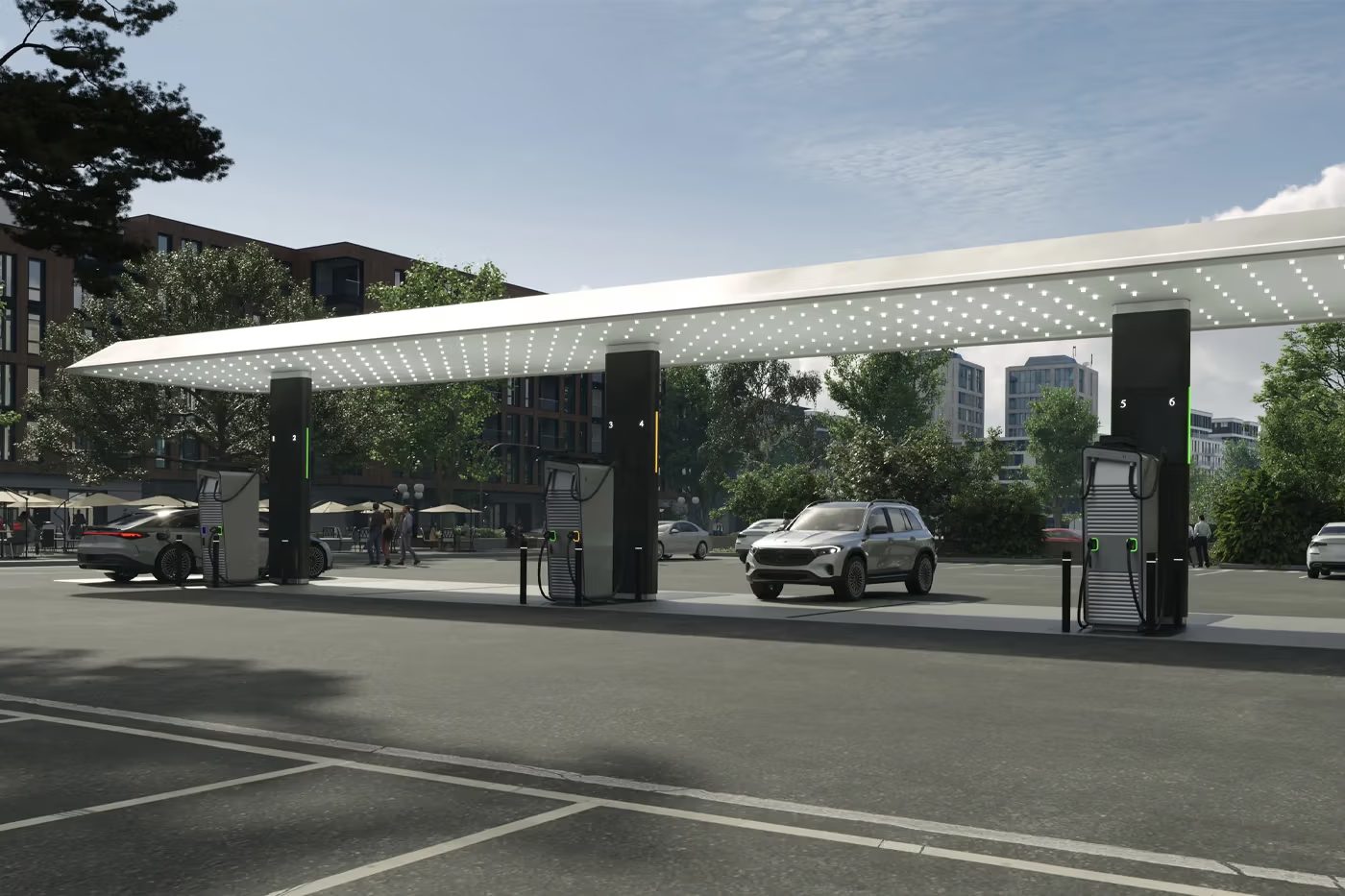 Mercedes-Benz กำลังสร้างเครือข่ายสถานี EV ที่ชาร์จเร็ว